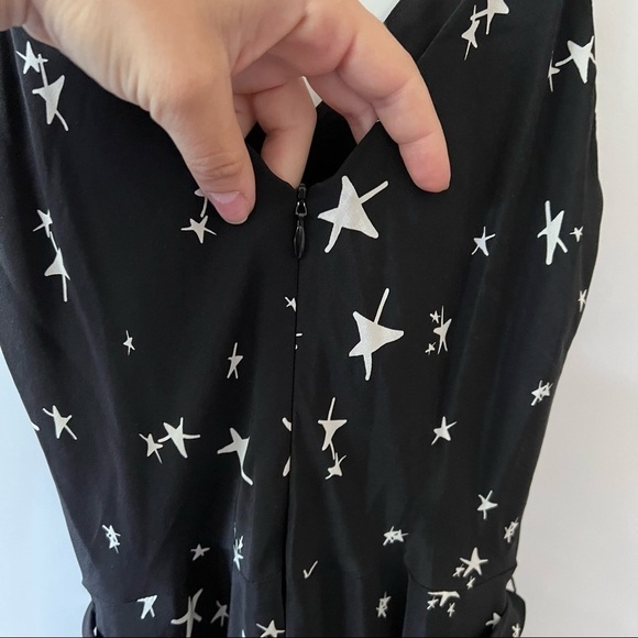 Anthropologie Amanda Uprichard Star Print Silk Mini Dress - Picture 9 of 14